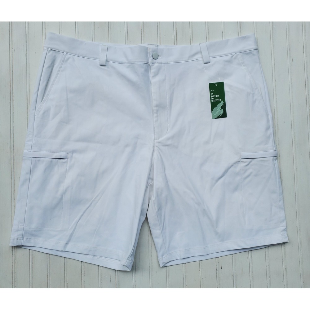 Willit Mens White Performance Cargo Shorts Size 40 Blokecore Outdoor Golf